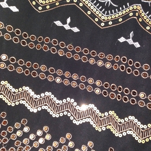 Paper Crane Aztec Sequin mini skirt, size S - Picture 2 of 6